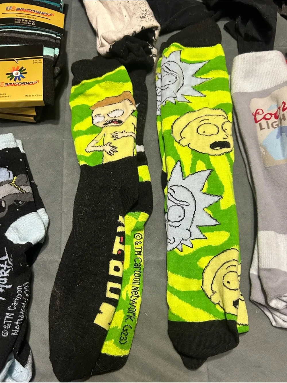 Men's Crew Socks - 27 Pairs - Rick & Morty, Coors Light, Voodoo Ranger, & More!